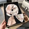 Print Skinny Satin Silk Scarf for Women 15*145cm Hair Bands Neck Tie Belt Headband Lady Wraps Foulard Headkerchief Bandana