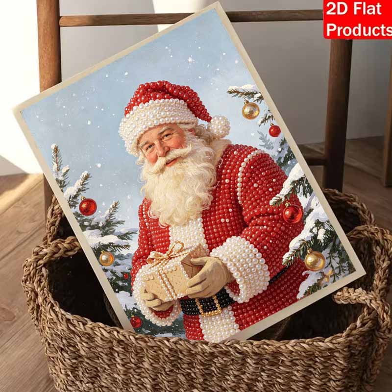 Christmas Santa Claus Pearl Painting Kit Handmade DIY Home Decoration Painting