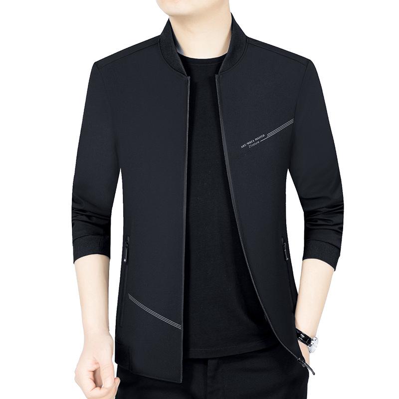 2024 Spring/Autumn Men's Thin Casual Business Jacket - Trendy and Handsome Outerwear