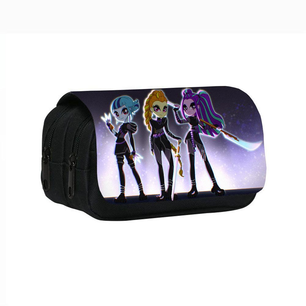 Demon Hunters Student Pencil Case for Girl Office School Pen Bag Cartoon Stationery Holder