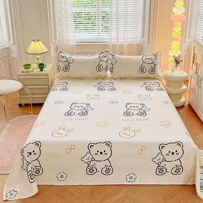 1pc Bed Sheets Cartoon Style Flat Sheet Skin-friendly Bed Linen Home Printed Bedsheet Lençol (No Pillowcase)
