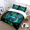 Mystical Glowing Deer In Forest Print Bedding Set 1 Duvet Cover 2 Pillowcases for Adult and Children Luxury Gift Full Size
