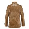 Windproof Warm Winter Coat Male Leather Fleece Motorcycle Coat Men's Plus Velvet PU Leather Jacket Casual Faux Leather Jacket