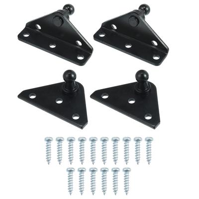 ACROPIX Car Gas Spring Mounting Hardware with 16 Screws 10mm Ball Stud Bracket Black 4 Sets