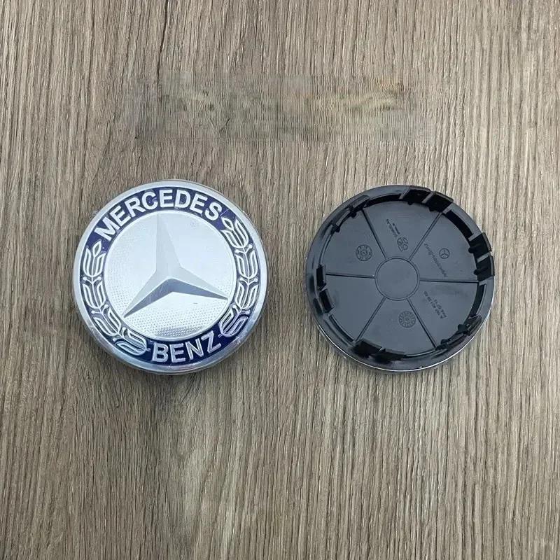 For Mercedes Benz 4PCS Car Wheel Hub Cap Tire Center Screw Cap Label For Mercedes-Benz C180 C200 E300 S350 E260 ml350 GLK decora