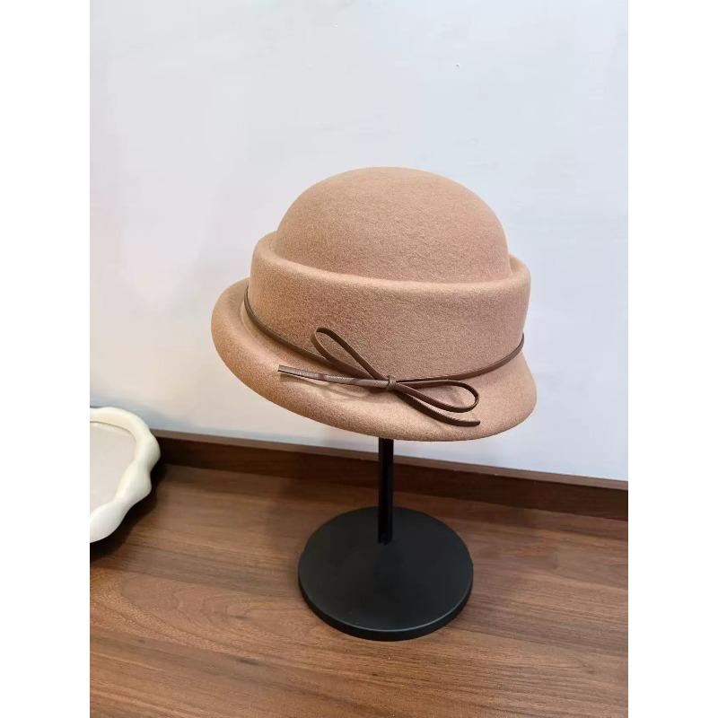 Hat Women's New Style Foreign Style Top Hat Hepburn Style Beret Black Fisherman Hat