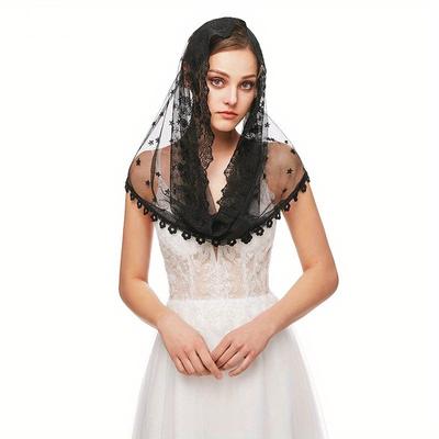 Black/white Women Wedding Dress Veils Lace Long Bridal Hair Veil Bride Marriage Party Dress Accessories Headdress