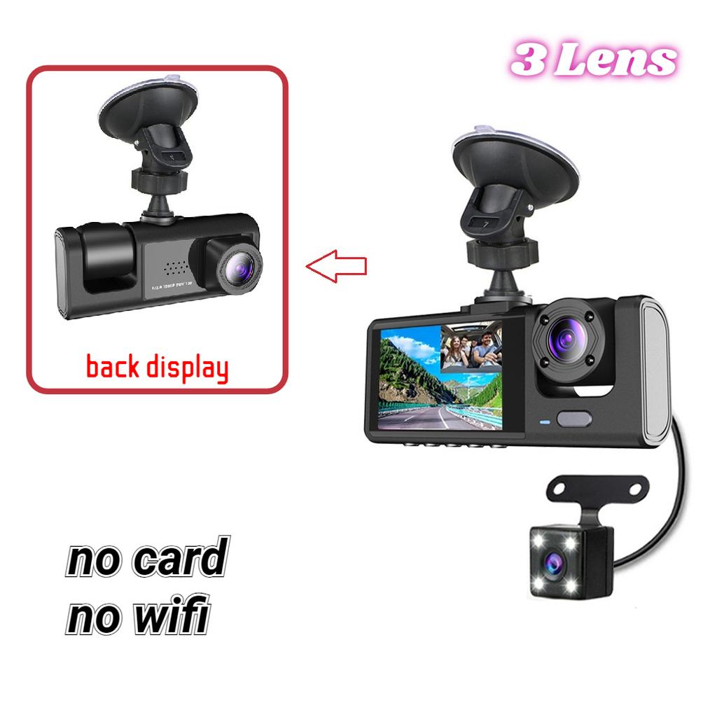 Car Dash Camera, 2-inch IPS Screen, 2/3 Lenses, Infrared Night Vision DVR Recorder, In-car DVR