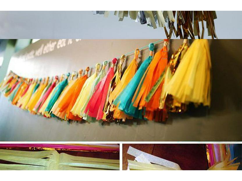 Paper Tassel Decorations for Weddings and Parties