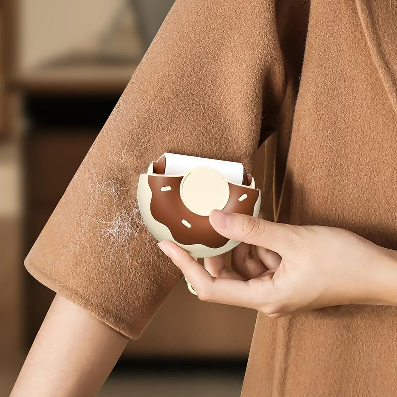 Donut Shape Portable Hair Sticky Roller Pet Hair Removal Artifact Pet Hair Clothing Cleaning Tool Travel Office