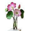 Realistic Lotus & Leaf with Stem Props - Artificial Water Lily Arrangement for Living Room Decoration