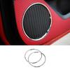 Car Inner Door Speaker Horn Cover Trim For Ford Mustang 2015- Silver Chrome