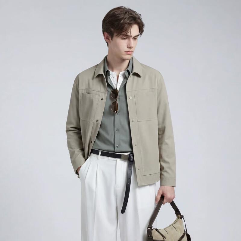 Men s Single-Breasted Lapel Jacket FXQS2351 XXL