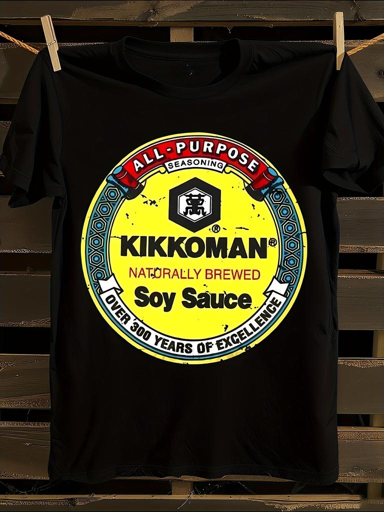 Kikkoman Logo Soy Sauce Print Tshirt