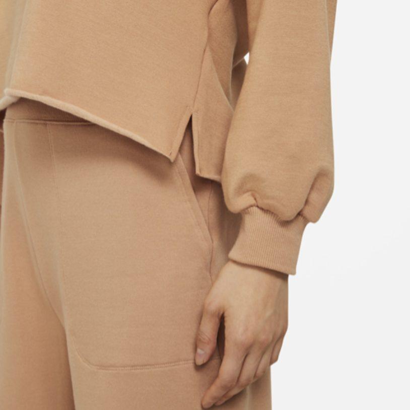 Nike Sweatshirts Women's Brown V Neck Moderate Regular DA0773-288