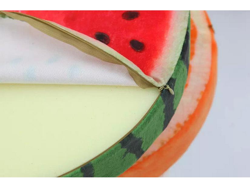 Creative Fruit Plush Toy Set: Watermelon, Orange, Dragon Fruit Cushions - Cute Nap Pillows