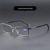 New Style Unisex 25° Reading Glasses with Anti-Blue Light Metal Frame and Plano Lenses