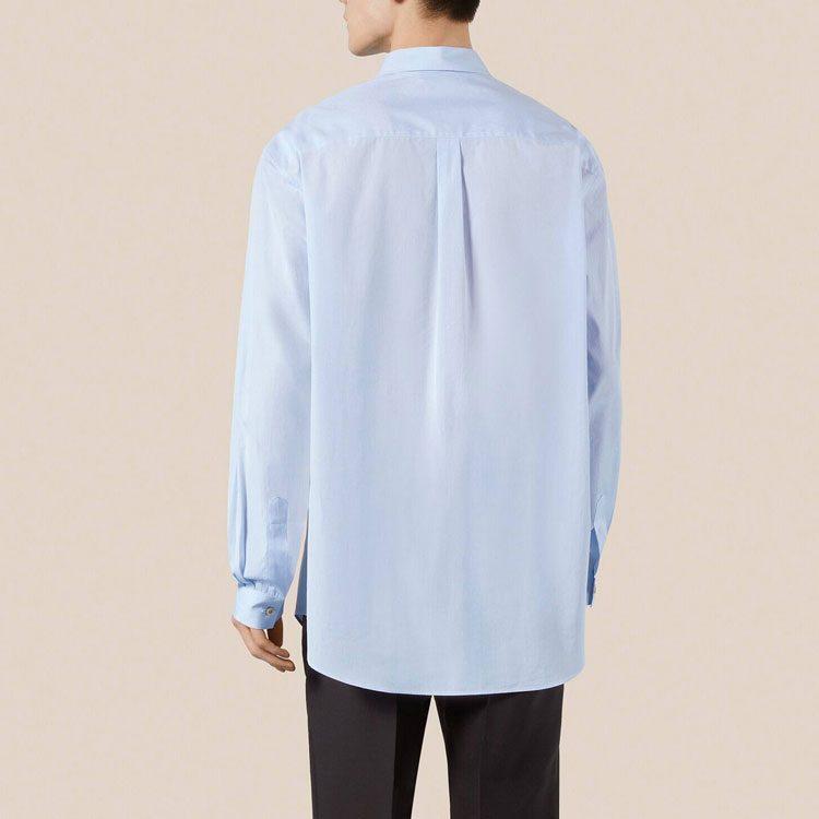 Gucci Shirts Men's Light Blue Pointed Collar Moderate Other 734120-ZAMHD-9716