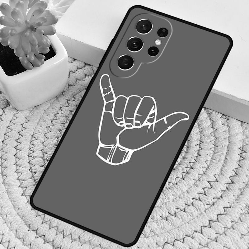 Surfer Surf Hang Loose Shaka TPU Phone Case For Samsung Galaxy note 10 pro S26 S25 S24 S23 S22 Ultra Plus S21 FE S20 Cover