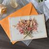 Creative Handmade Thank You Card Elegant Flower Design for Teachers Day Graduation with Envelope Greeting Card Postcards 1PC