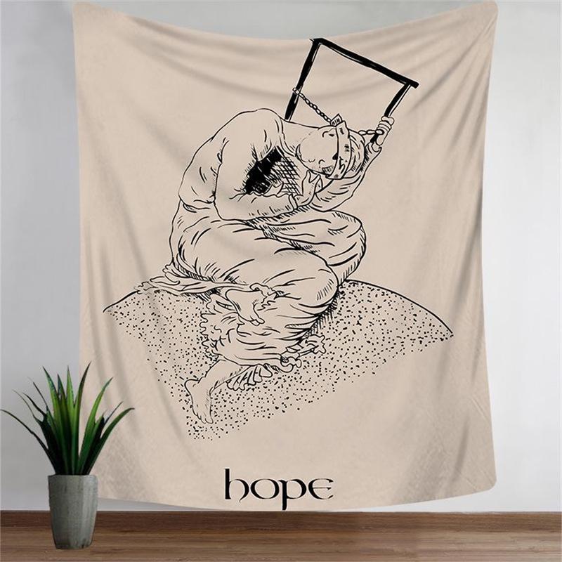 European Tarot Card Series Wall Tapestry - Decorative Polyester Landscape Hanging Cloth