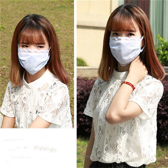 Buy Summer Spring Lace Breathable Face Mask Sun Protective Shade Anti