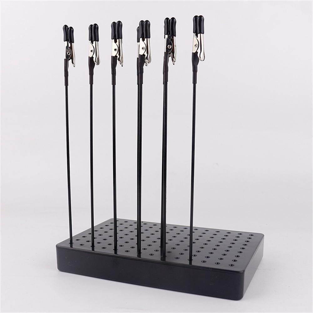 Painting Stand Base Holder and 10PCS Alligator Clip Sticks Set with Rubber Tips Modeling Tools for Airbrush Spray Hobby DIY Tool