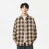 Autumn Long-sleeved Plaid Shirt Men's and Women's Korean Version Loose Casual Jacket Couple Versatile Shirt