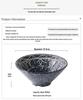 Japanese Ceramic Ramen Bowl Set: Large Retro Conical Hat Design Soup & Noodle Bowl with Plate