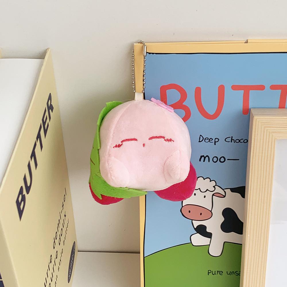 Cute Plush Doll Bag Charm Summer Style Short Plush With Cherry Blossom Design Cherry Blossom