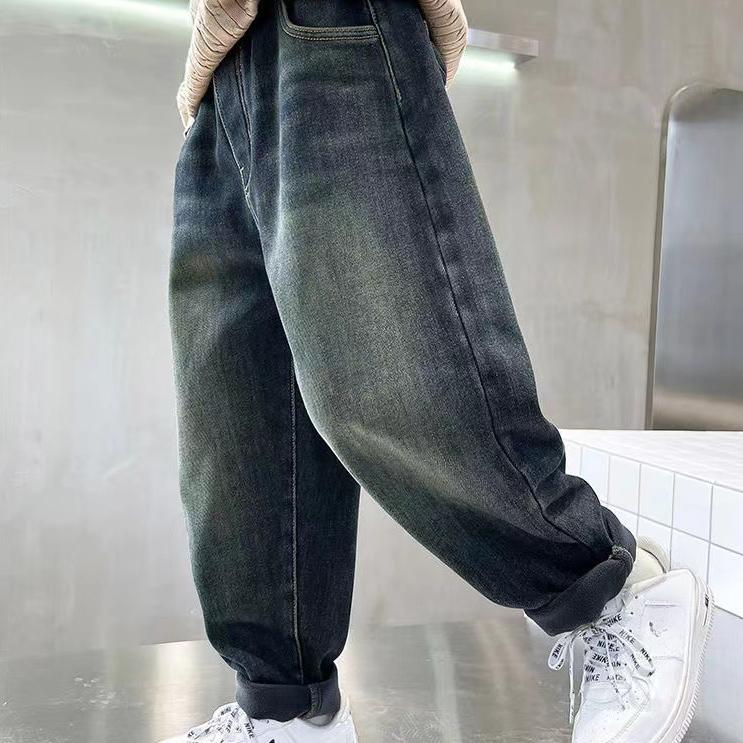 Boys' Pants Retro Children's Jeans Casual Trendy and Loose Pants