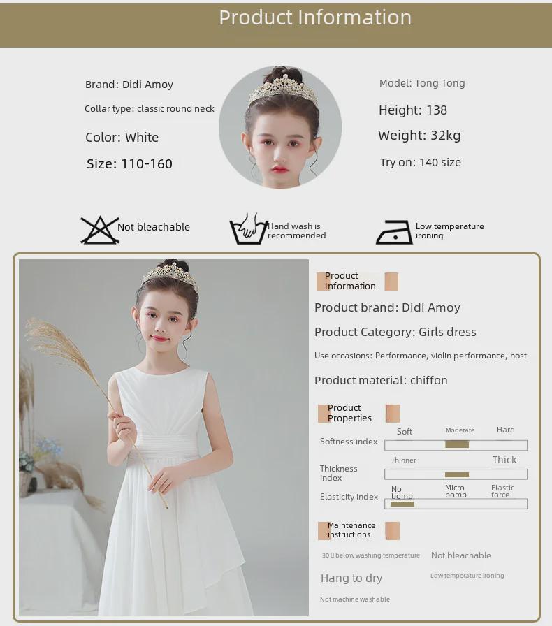 Girls' Performance Dress for Children's Orchestra and Poetry Recitations