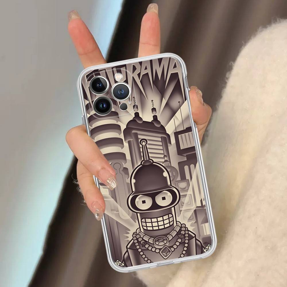 F-Futurama B-Bender Phone Case For iPhone 16 15 14 11 12 13 Mini Pro XS Max Cover 6 7 8 Plus X Funda Shell