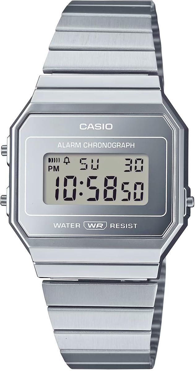 

CASIO Digital Watch Vintage Series Silver Overseas Model [Casio] A700WEV-7A Men s Women s [Item]