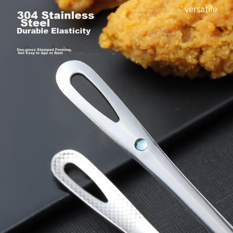 BJ 304 Stainless Steel Tongs Food Tongs Steak Tongs Barbecue Tongs Kitchen Tongs Long Single Pack