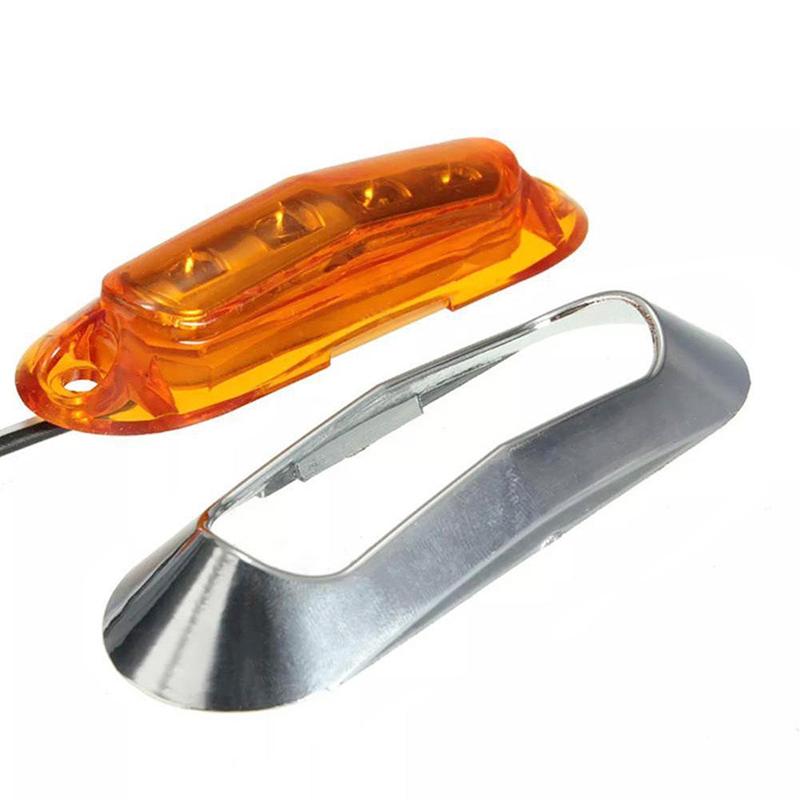 4PCS 12V-24V 4 SMD Led Side Marker Indicator Car Lights Front Rear for Trucks Cab RV Trailer Amber/Red/White/Green/Blue Back Up Lights 1