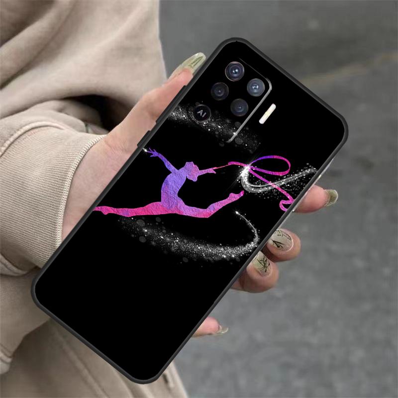 Love Gymnastics Case For OPPO A96 A76 A16 A98 A78 A58 A5 A9 A15 A17 A77 A52 A72 A53S A57S A54 A74 A94 Cover