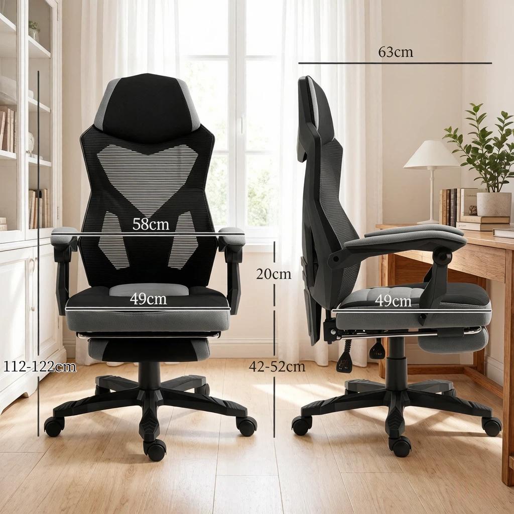 Ergonomic Gaming Chair, High-Back Swivel Office Chair, Computer Chair (only with computer chair)