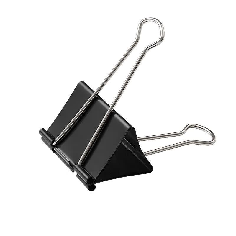COMIX B3604 75mm Extra Large Black Binder Clips