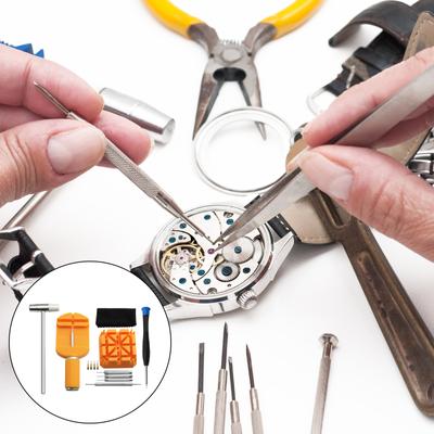 Watch Band Link Pin Tool Set 19Pcs Watch Strap Adjuster Kit with Replacement Pin and Tool for Watch Sizing and Repair