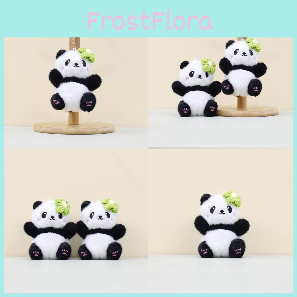 Charming Chengdu Panda Keychain Plush Toy Floral Style 12cm Perfect For Bags