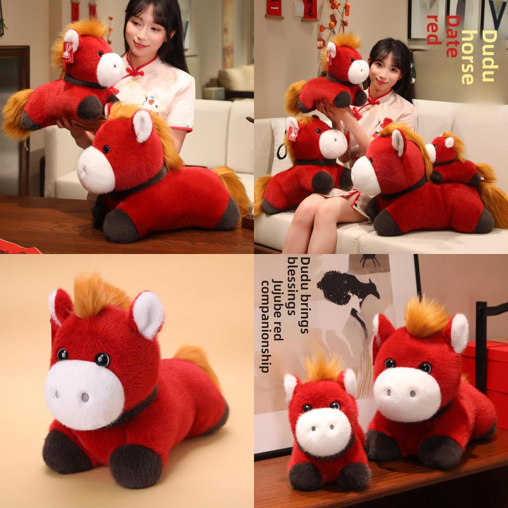 Chinese Zodiac Horse Plush Toy With Soft Polyester Filling For New Year Gifts And Celebrations