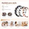Pleated Hairband U Shape High Cranium Headband Elegant Hair Comb  for Women Girls