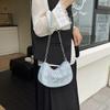 Niche Denim Dumpling Bag Women's 2025 New High-end Fashion Foreign Style Versatile Single Shoulder Messenger Bag