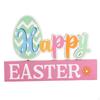 Oster-Tischdekoration Buntes stehendes Holzbuchstaben-Schild für den Feiertag