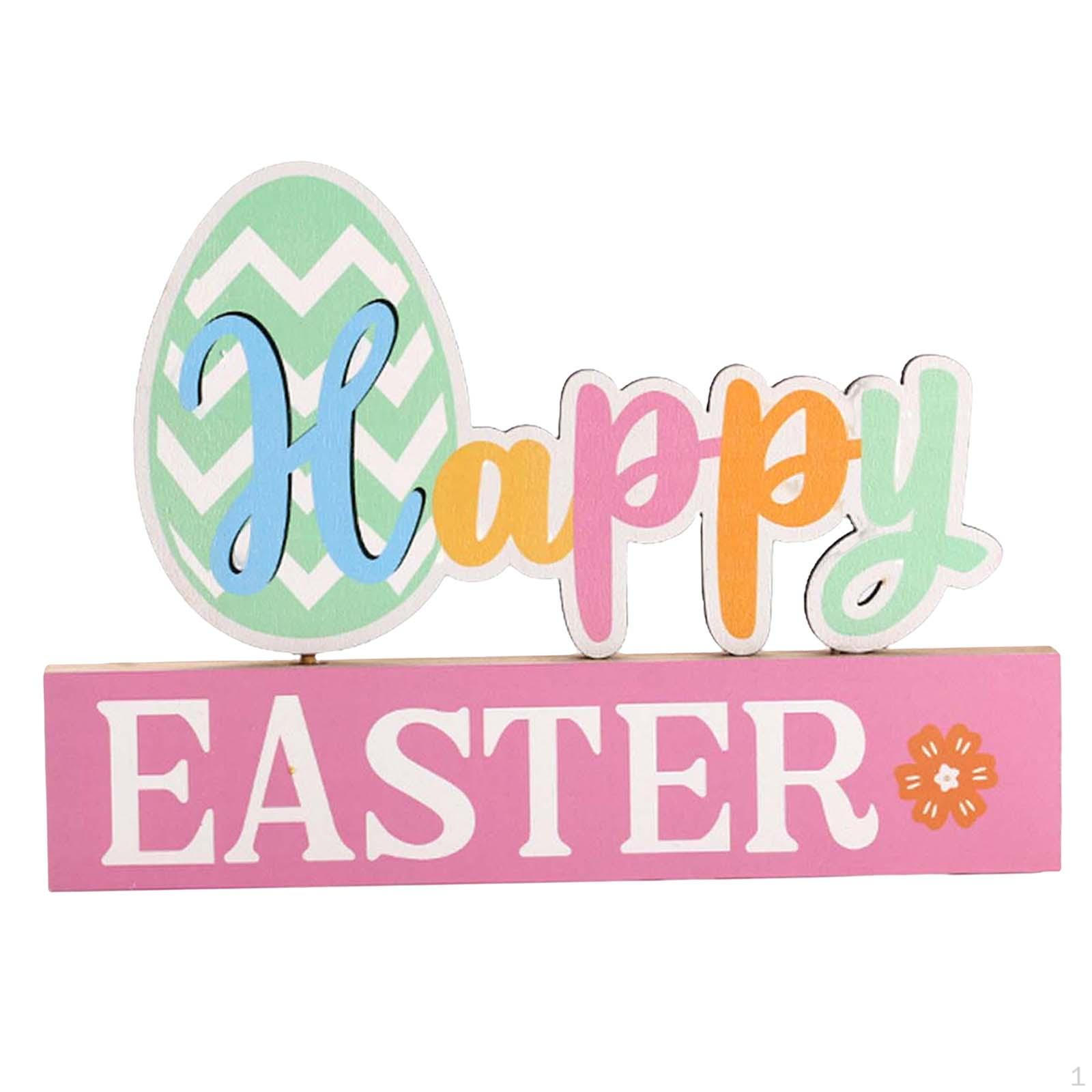 

Easter Table Decorations Colorful Standing Wooden Letter Sign for Holiday Style A