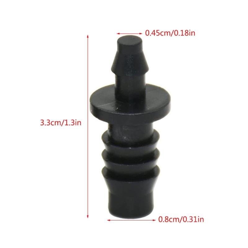 200Pcs 4/7mm Hose End Plug Hose Water Stop Connectors Gardeners Irrigation System Pipe Stop Water Accessories Tool