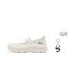 Skechers Modern DLux Slip-On Shoes Soft Comfortable Breathable Ballet Flats Platform Mary Jane Women Sneaker White 159286-OFWT