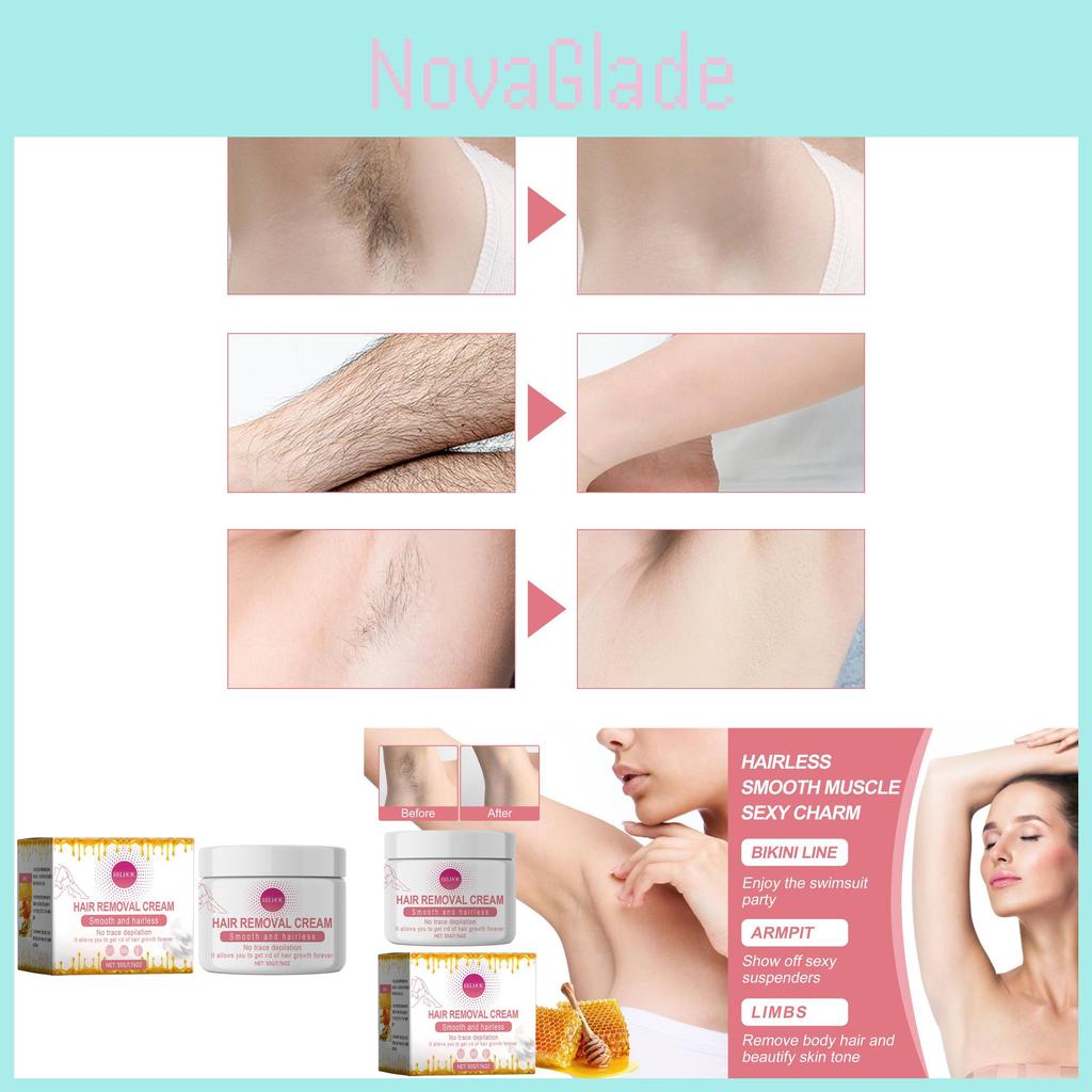 Eelhoe Honey Depilatory Cream Gentle Hair Removal For Smooth Silky Skin 50g