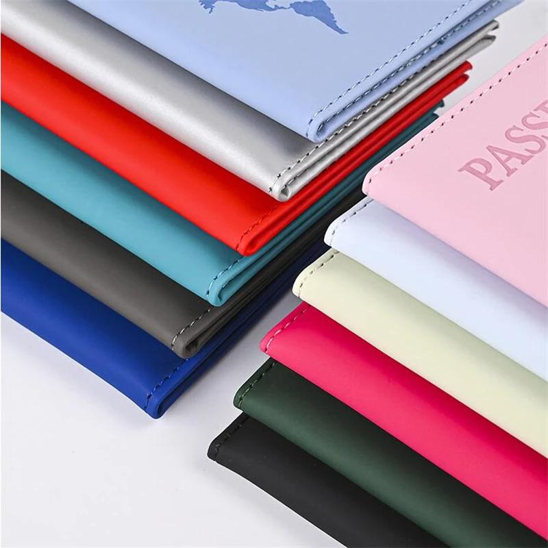 Leather Passport Holder For Men Business Travel Document Bag Passport Cover Passport Women Portable Bag PU Business Card Holder